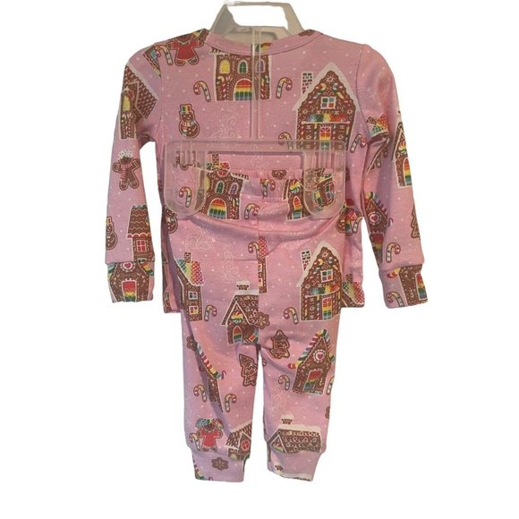 The Childrens Place Girls 2 Piece Pajamas Pink Gingerbread Christmas 3-6 mo. - Picture 11 of 11